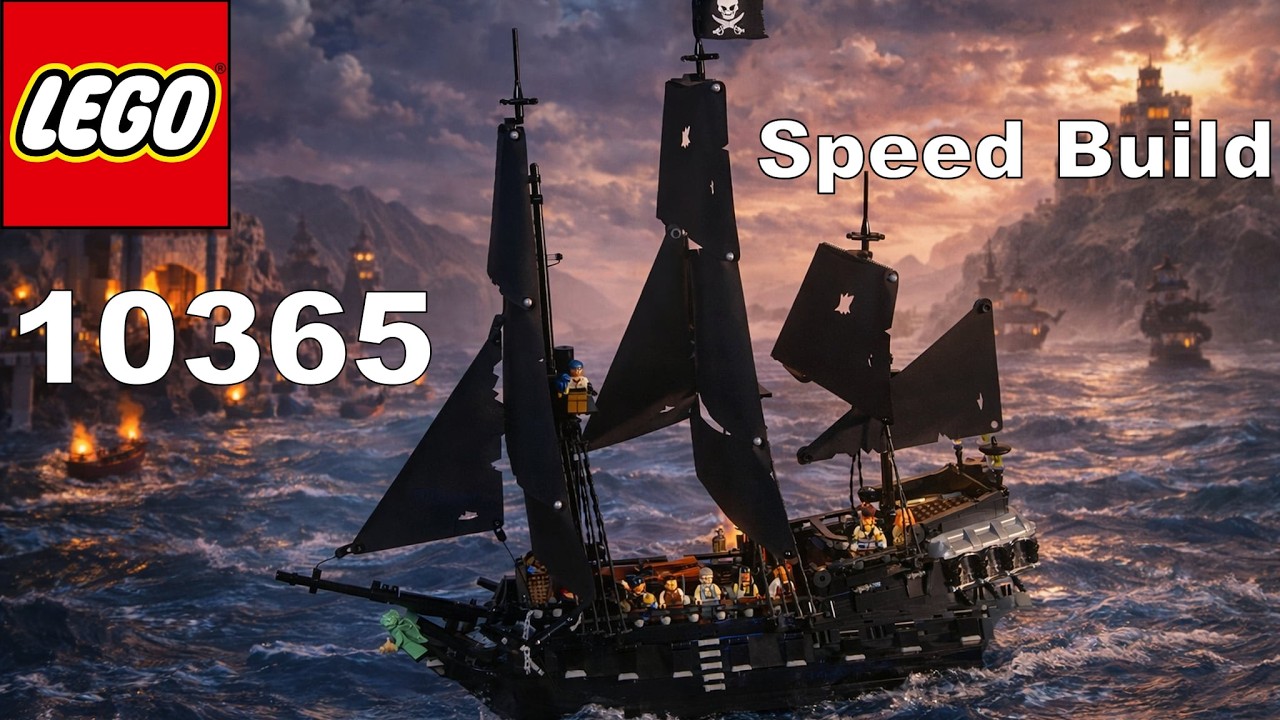 LEGO ICONS 10365 Captain Jack Sparrow's Pirate Ship | Speed build | 4K