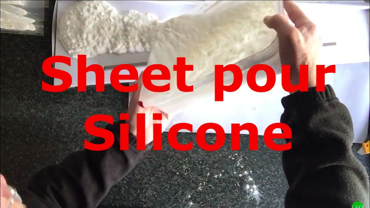 Silicone: Thin with mineral spirits, sheet pour. Wheelchair assist threshold ramp.