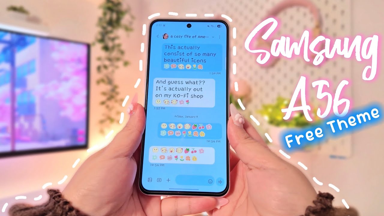 Samsung Galaxy A56 Customization 💙 | Blue Free Theme + Cozy Wildberry Wallpaper