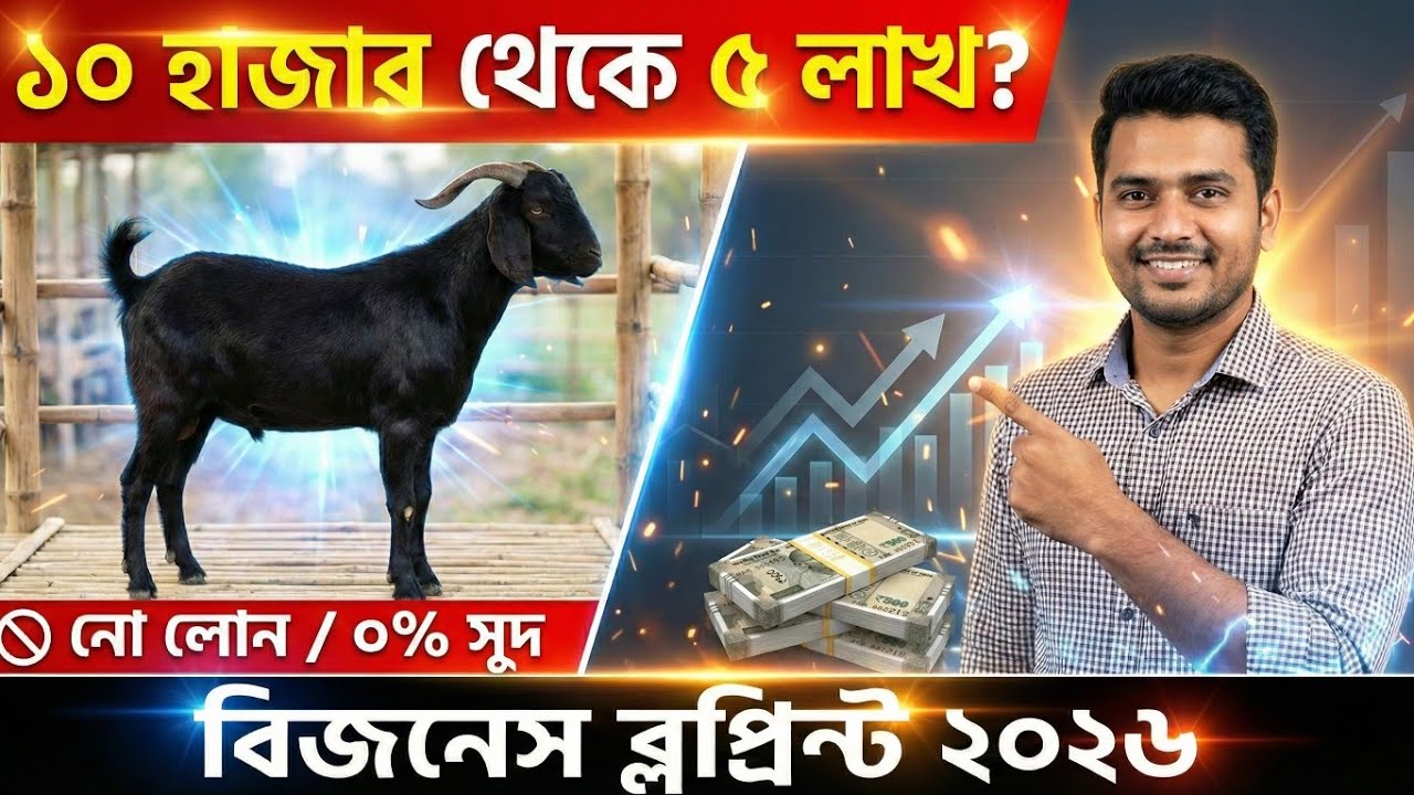 ​ছাগল পালনের গোপন ব্লুপ্রিন্ট: বছরে ৫ লক্ষ টাকা আয় | Black Bengal Goat Farming Business Plan 2026