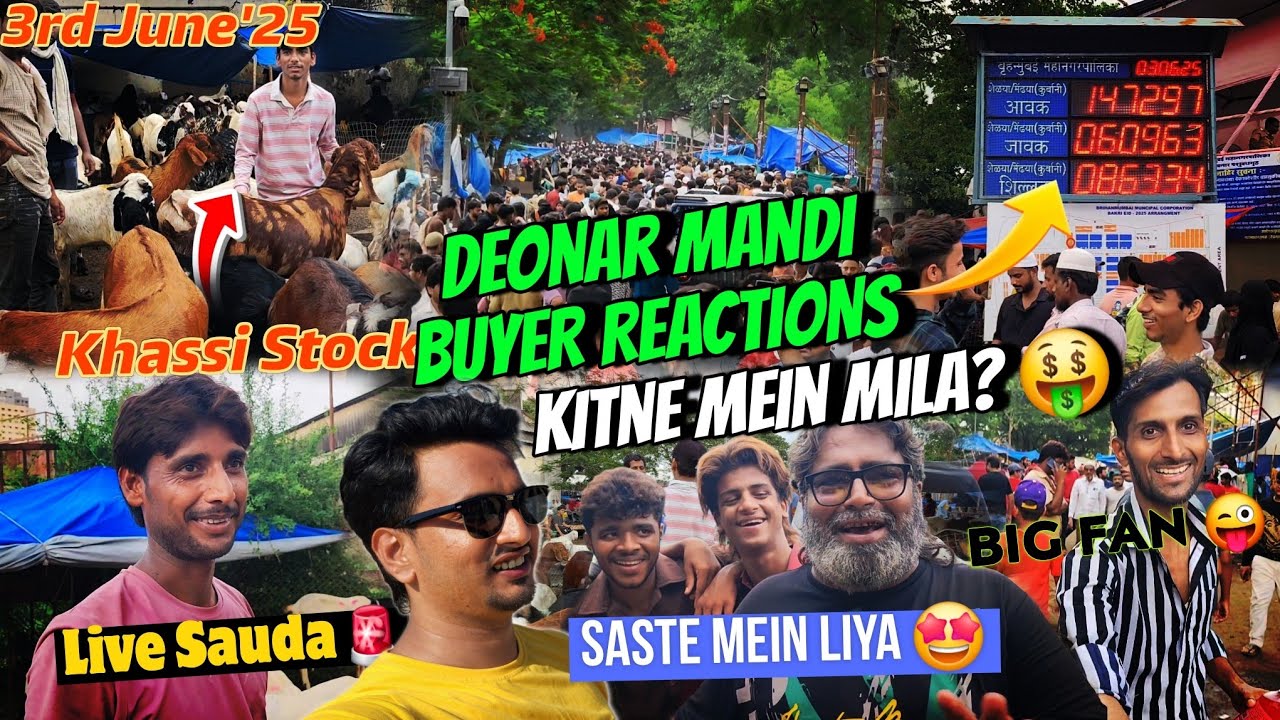 Deonar Bakra Mandi | Family Crowd & Buyer Reactions | Evening Rush | 3rd June 2025!