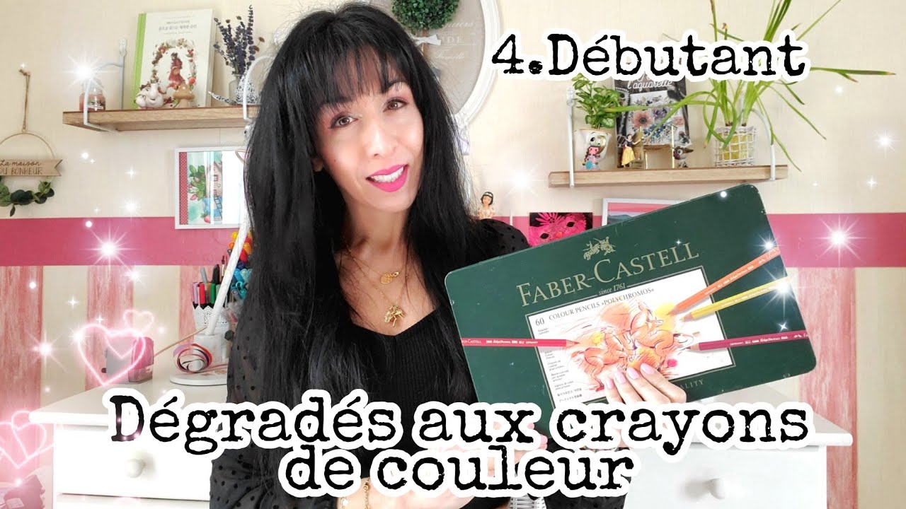 Dégradés aux crayons de couleur. vidéo débutant.