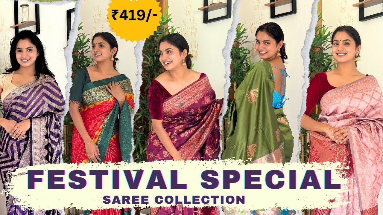 ಈ ಸಲ full affordable saree ತರ್ಸಿದೀನಿ - ಗೌರಿ ಗಣೇಶ ಹಬ್ಬ special collection ♥️🥰 | Bhumika Basavaraj