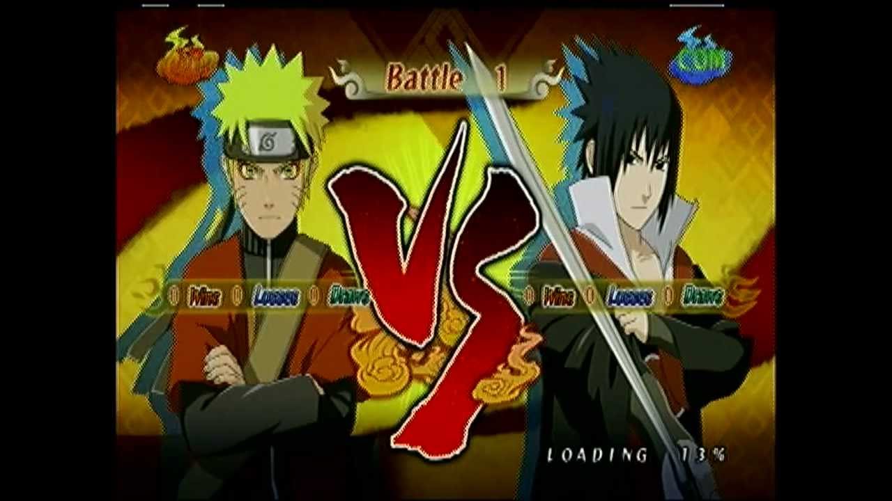 Naruto UNS2:  Naruto (Sage Mode) vs. Sasuke Mangekyou Sharingan (Taka)