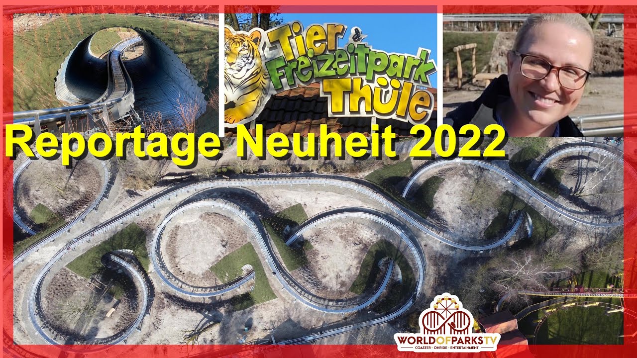 Tier- und Freizeitpark Th&uuml;le &ndash; Neue Achterbahn CoasterKart &ndash; Neuheit 2022 &ndash; Baustellen Reportage HD
