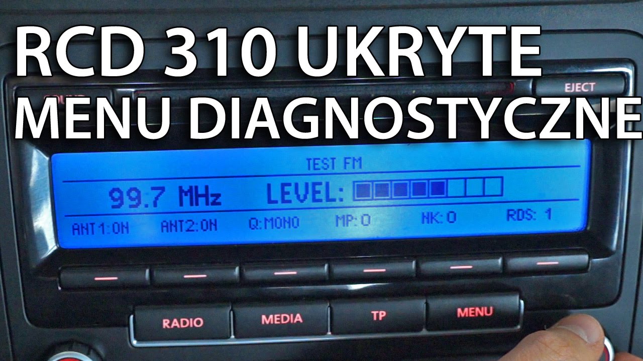 Ukryte menu diagnostyczne w VW RCD 310 (Golf Jetta Passat Caddy)