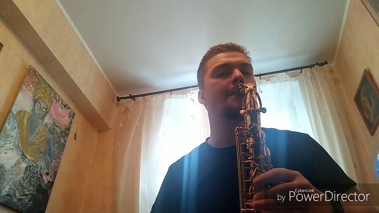 Гамма до мажор на саксофоне.