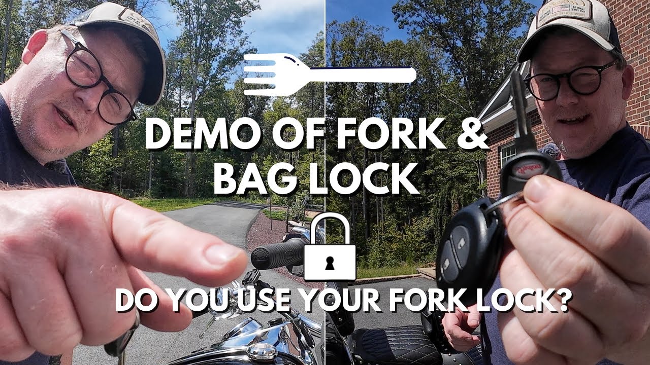 Demo Of Fork Lock & Locking Bags On Indian Springfield Motorcycle. Do You Use Your Fork Lock?