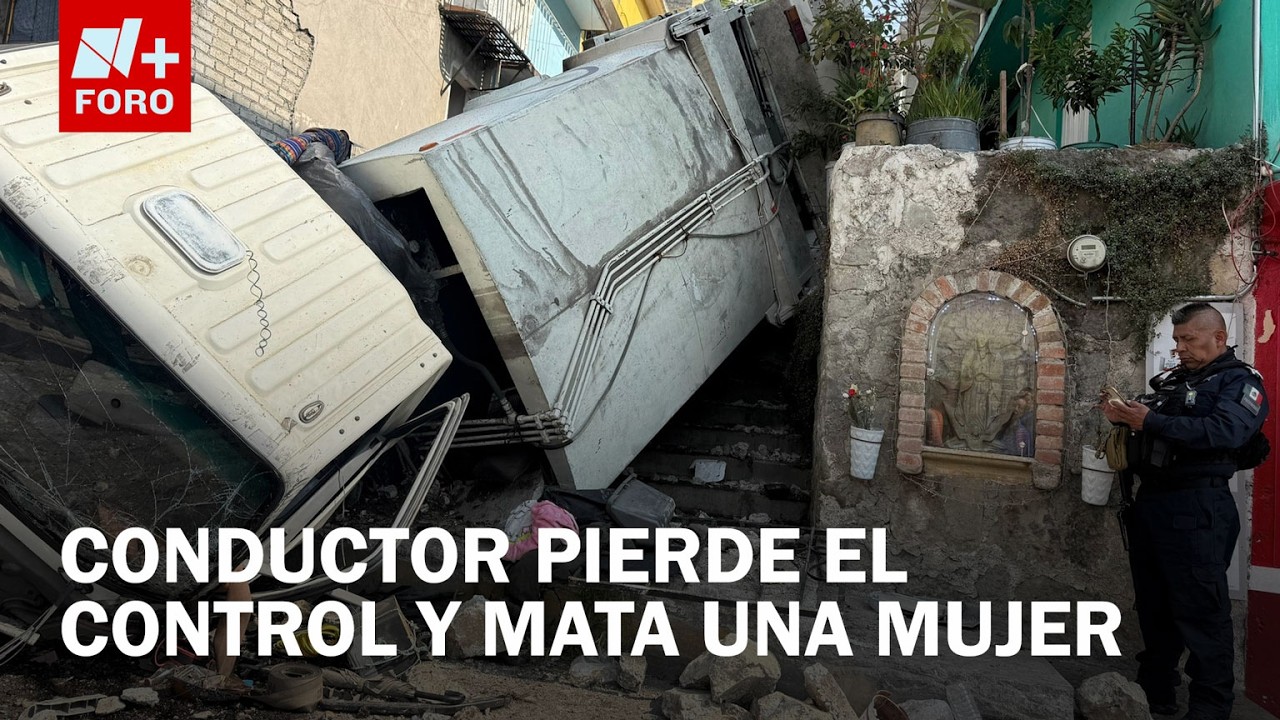 Trágico Accidente Hoy en Naucalpan: Así Quedó el Camión de Carga Tras Caer en una Pendiente