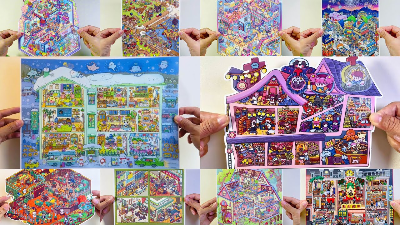 [ASMR]DIY Scene Sticker Collection | 60 Different Styles