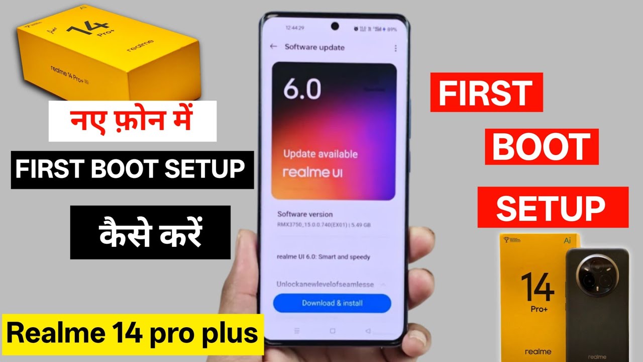 realme 14 pro plus first boot - realme 14 pro plus first boot setting kaise kare - first boot setup