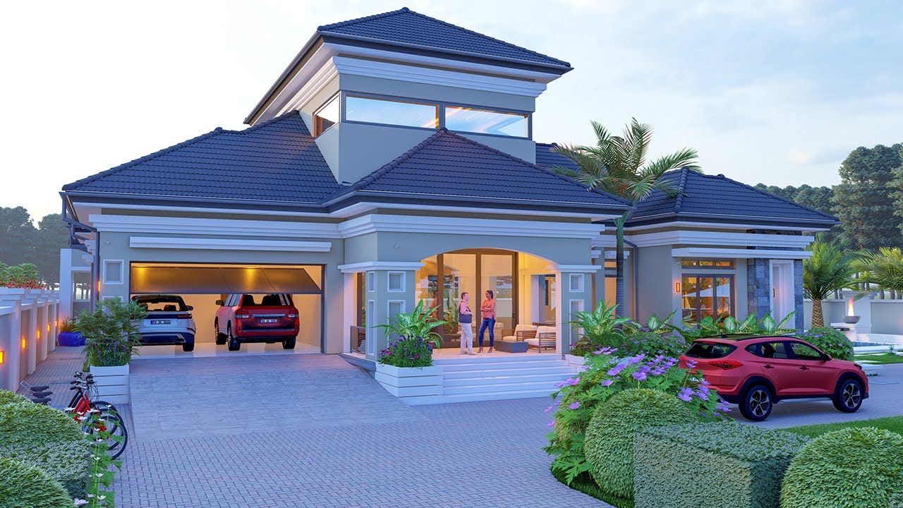 Project 43: 4-Bedroom Modern stunning Unique Residential House Design!