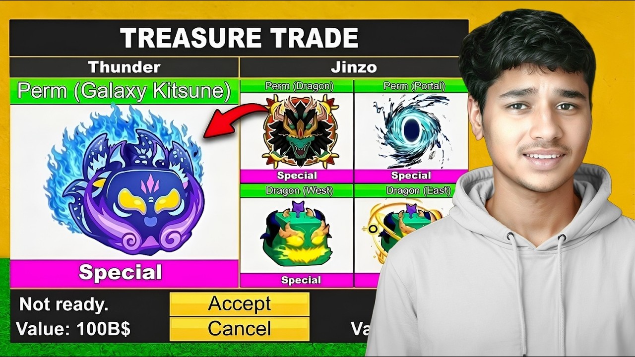 Trading PERMANENT GALAXY KITSUNE for 24 Hours in Blox Fruits !!