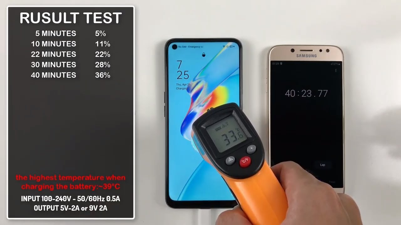 OPPO A54 Battery Charging Test with fast charging 18W