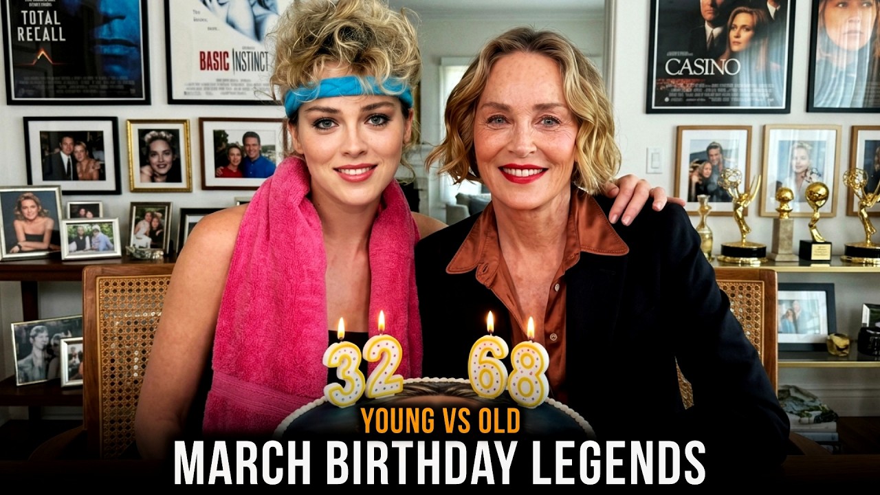 Legendary Hollywood Actors: Young vs Old (🎂 March Birthdays)