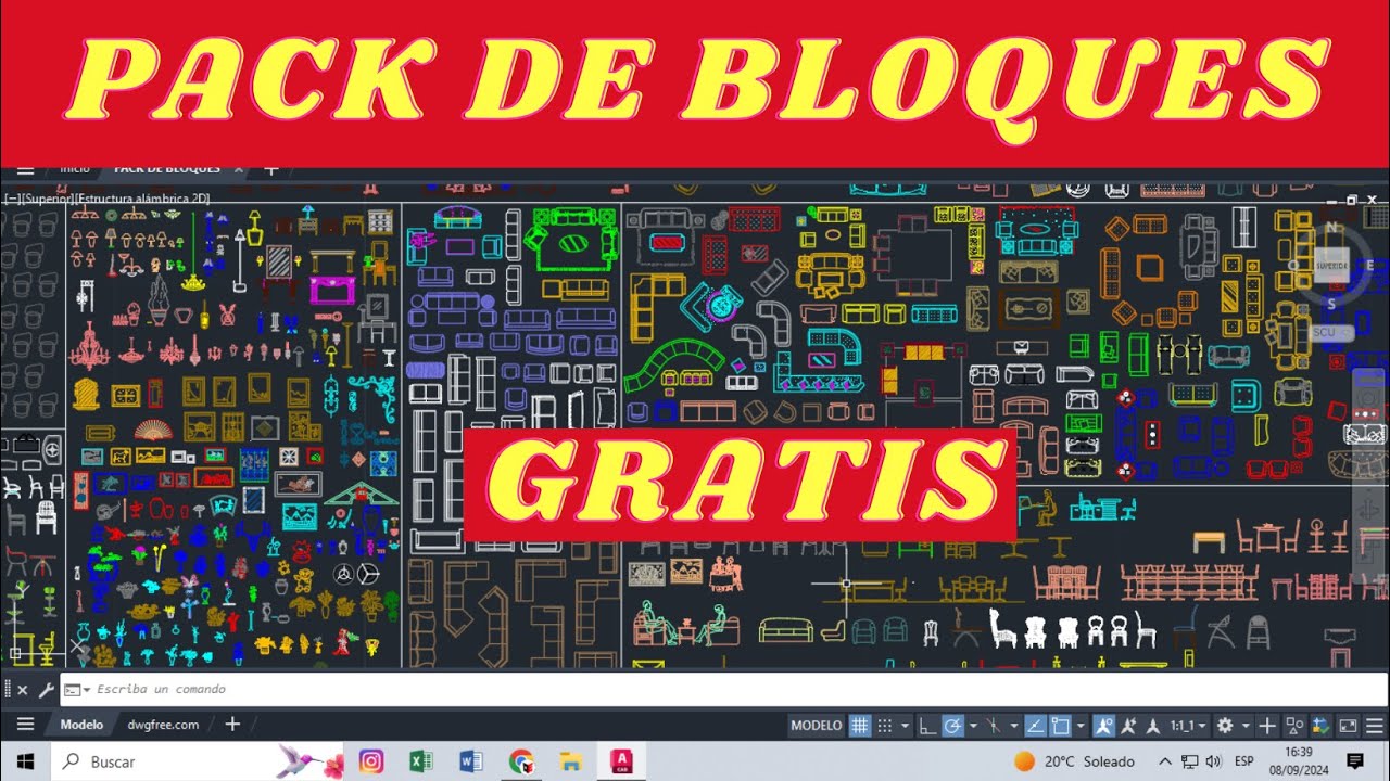 PACK DE BLOQUES DINAMICOS EN AUTOCAD GRATIS