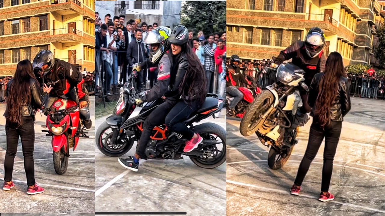 Bike Stunt Show In Kanpur (U.P) MPGI College #bikestunt #stunt #mpgi
