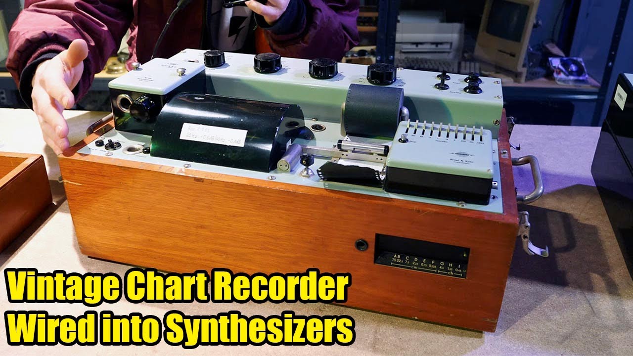 Vintage Chart Recorder Wired into Synthesiser's - Bruel & Kjaer 2304