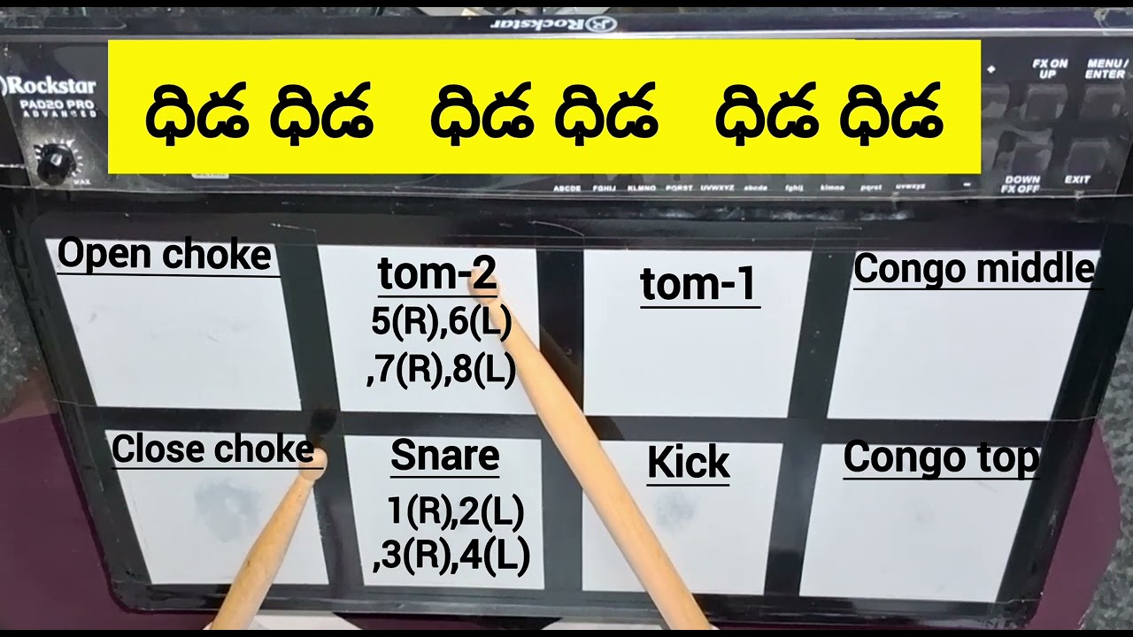 Pad classes| 6/8- 3/4 balance western beats ROLLS| ఎత్తుగడలు | #rhythmmusicalchannel #padclasses