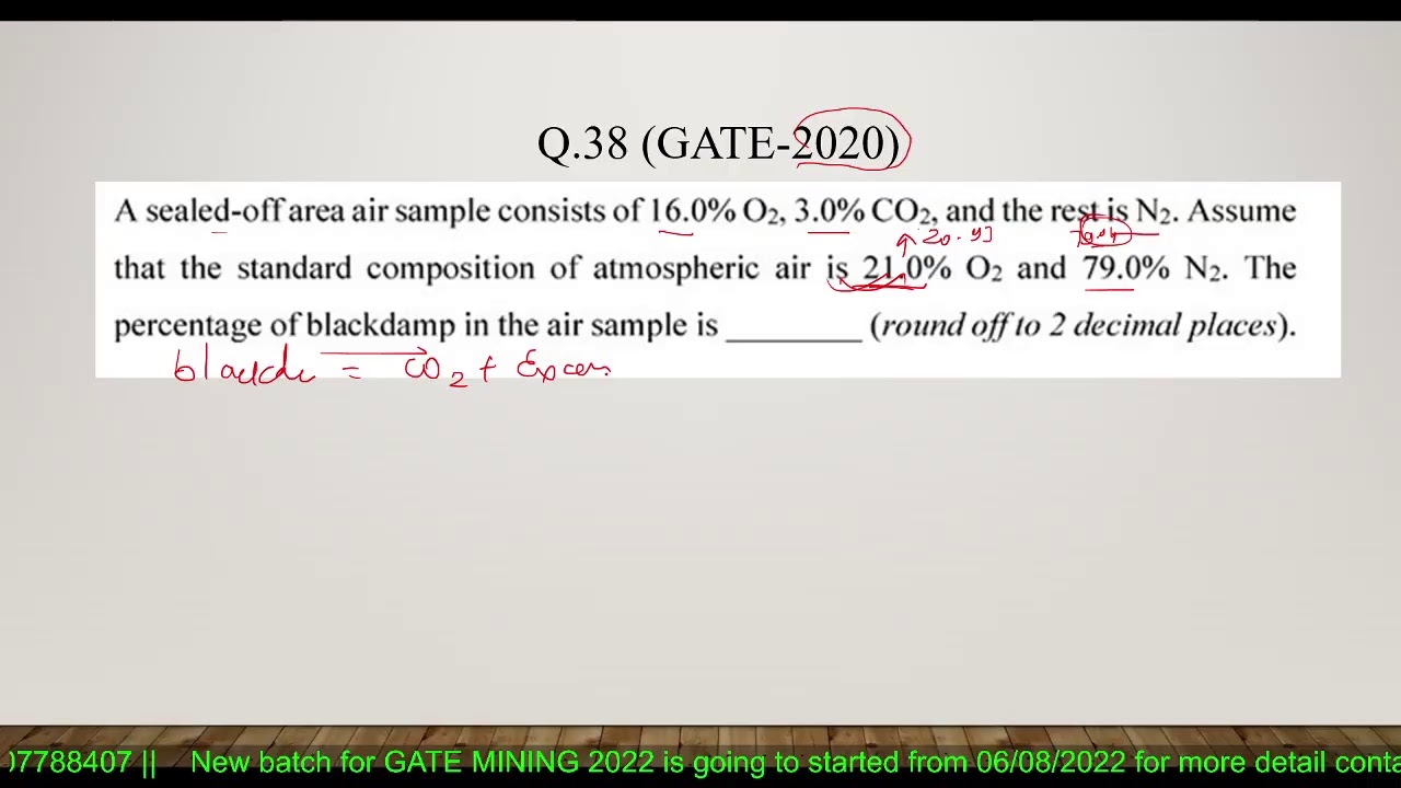 GATE MINING || MINE VENTILATION DAY 2 || mine air , blackdamp, firedamp, grahm ratio, whitedamp, ||