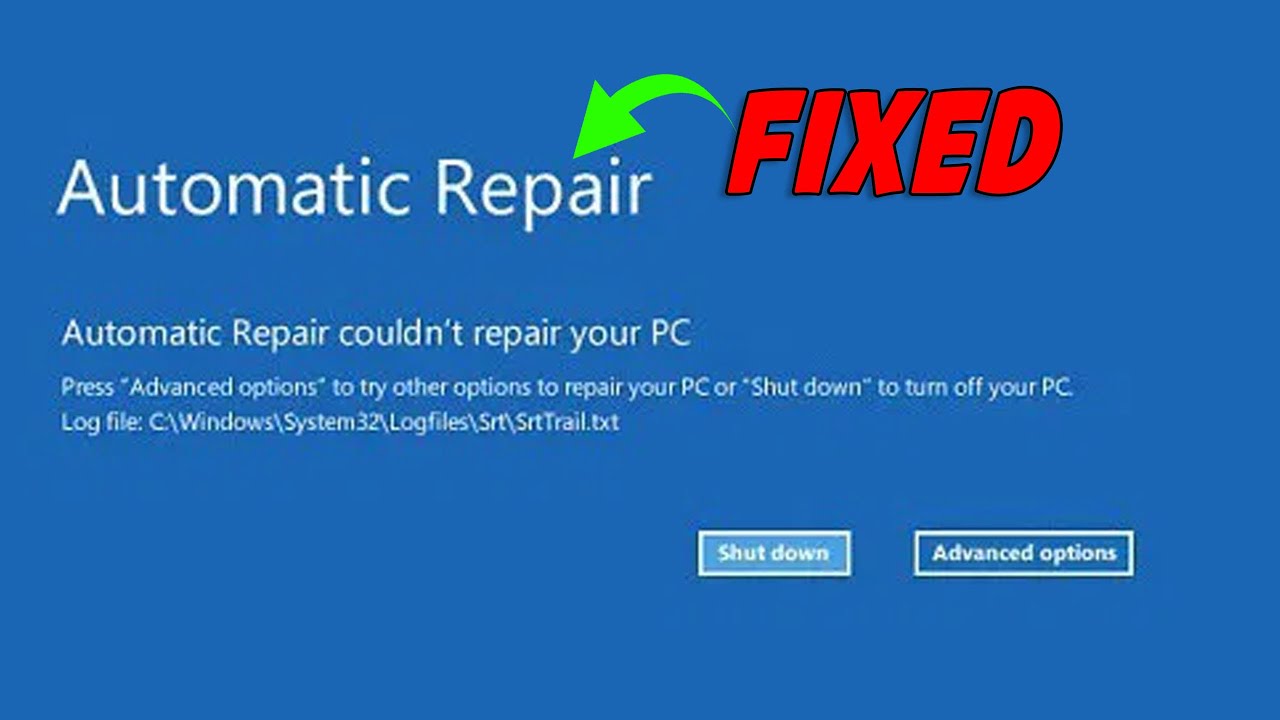 How to Fix Automatic Repair in Windows 10 ( Without Formatting )
