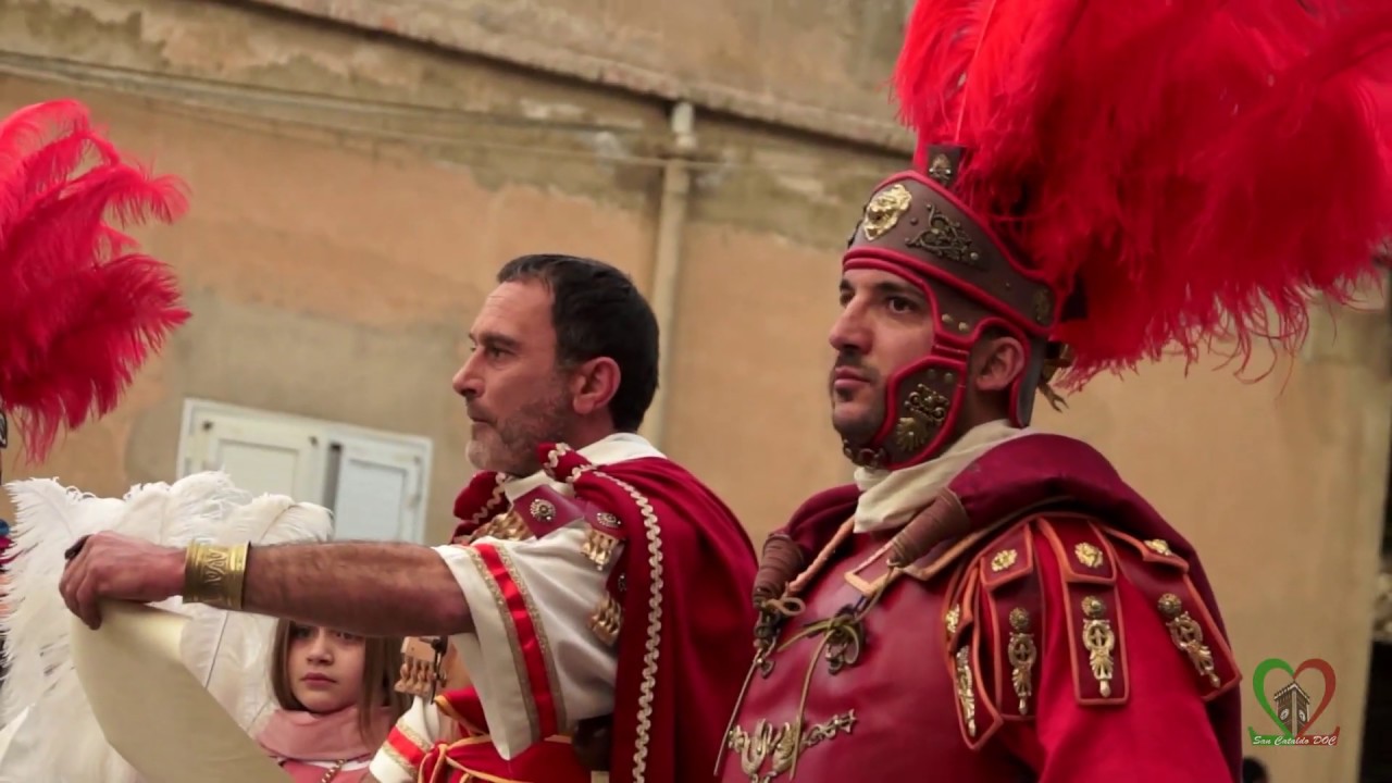 Pasqua a San Cataldo (CL) - Il Corteo dei legionari e il processo a Gesù