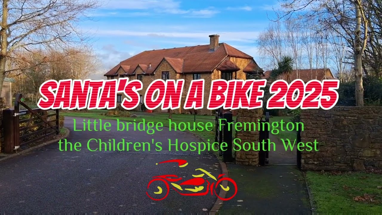 Santa's on a bike - Little Bridge House Fremington Children's Hospice South West