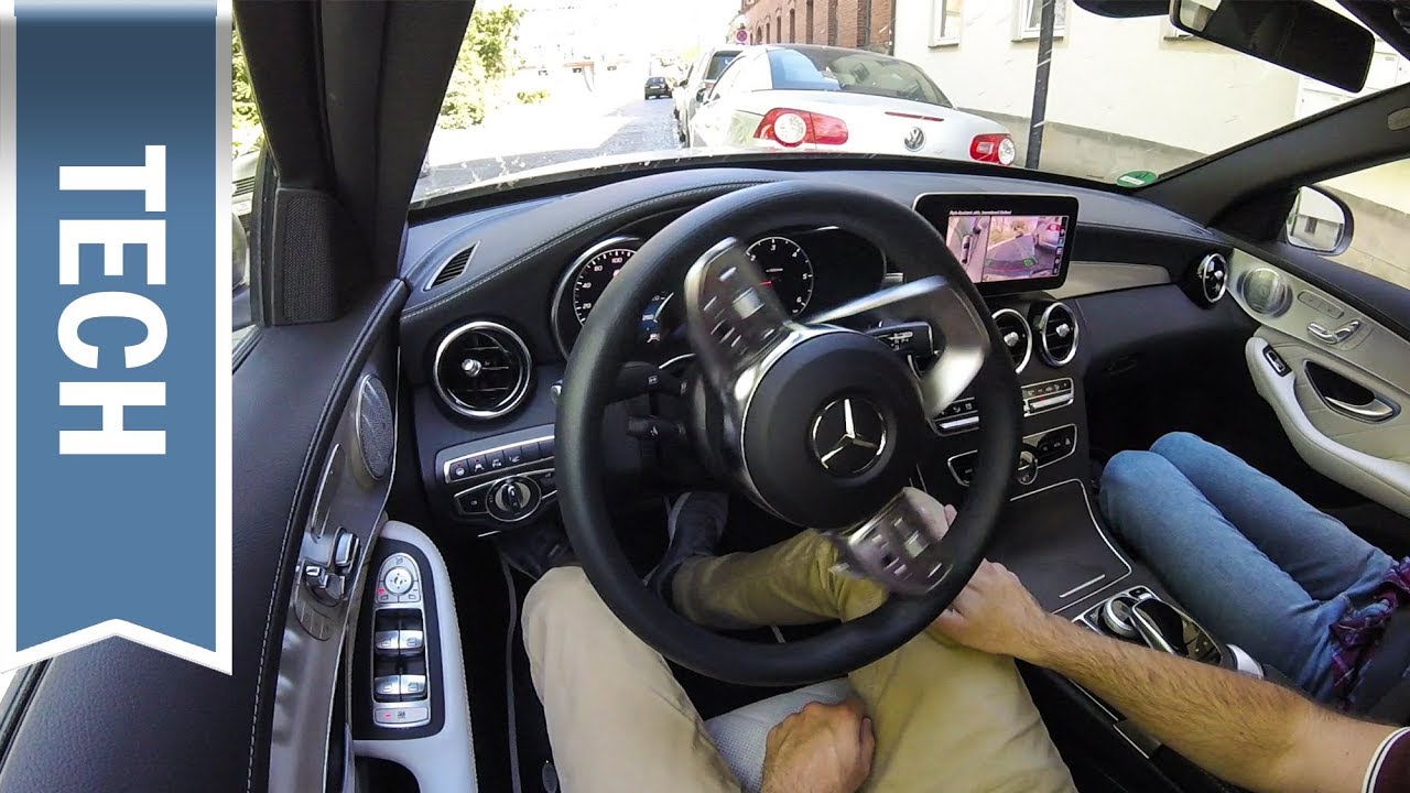 High-End Park-Paket in der C-Klasse im Test: Automatisches Einparken & 360 Grad Kamera