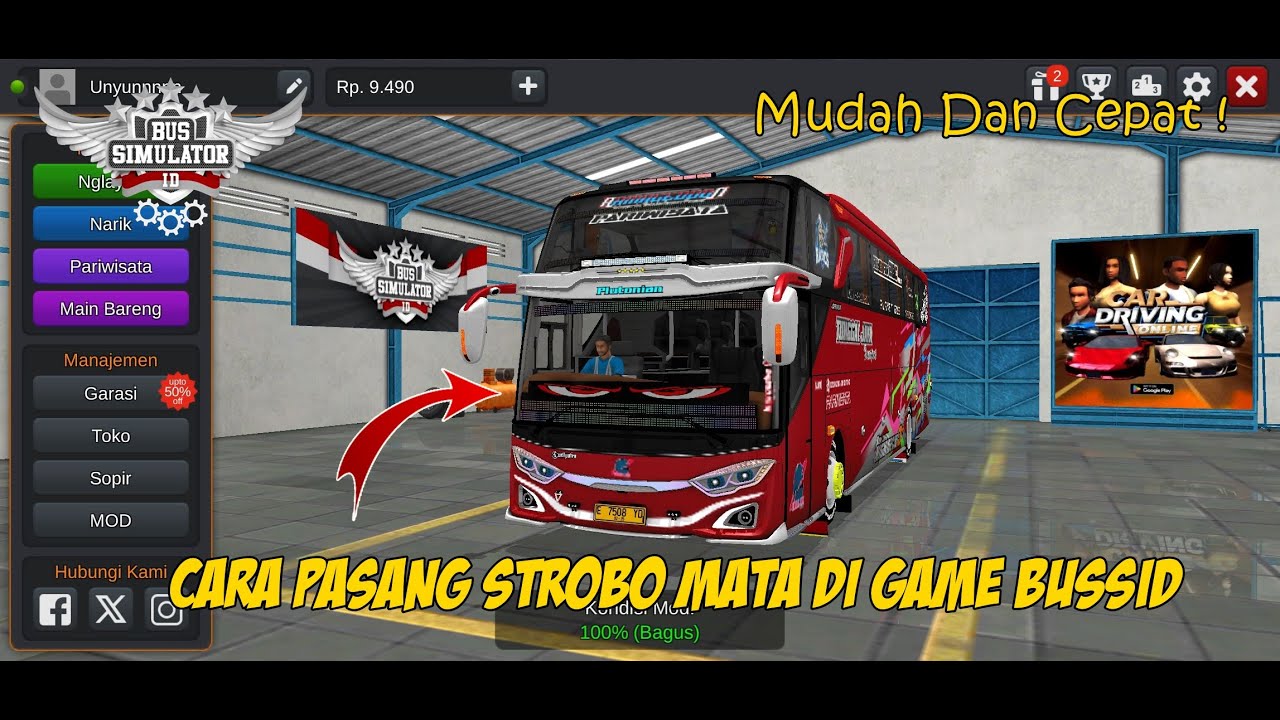 CARA PASANG MOD BUSSID STROBO MATA TERBARU