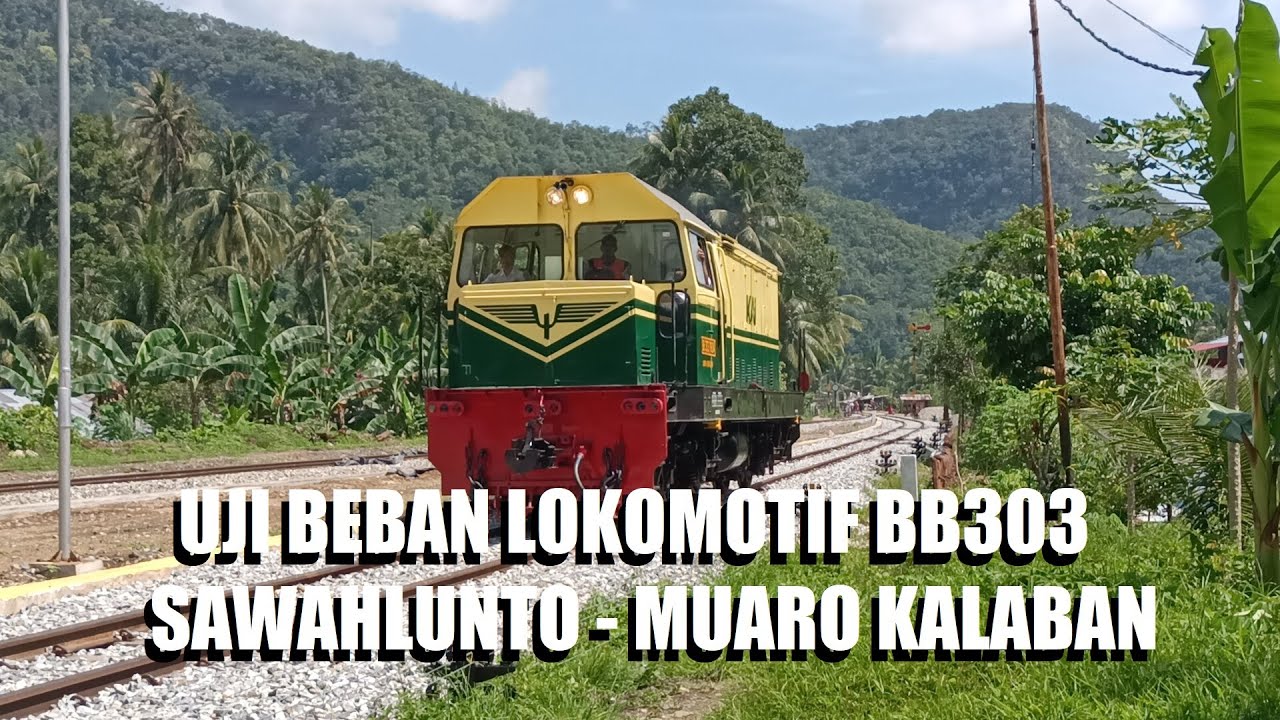 Uji Beban Lokomotif Diesel BB303 Sawahlunto Sebelum Peresmian
