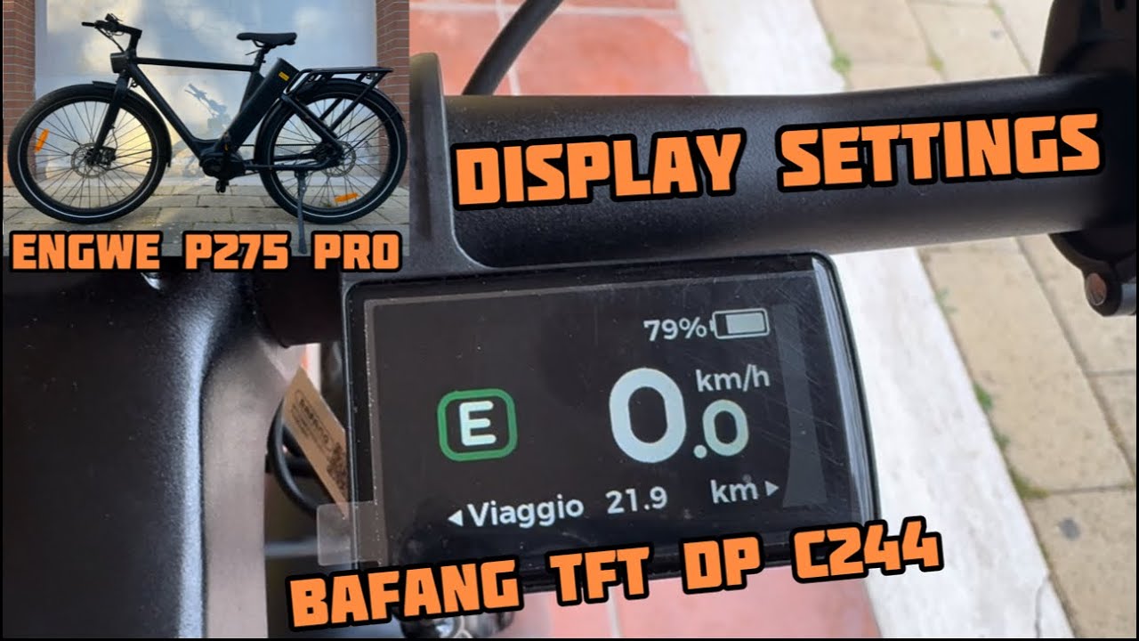 Display settings Engwe P275 Pro - Bafang TFT DP C244
