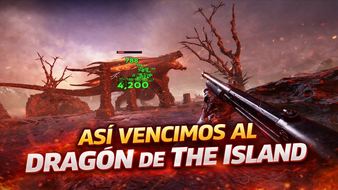 Volvimos al ark evolved y fuimos por el dragon de the island con 4 deinos y un stego