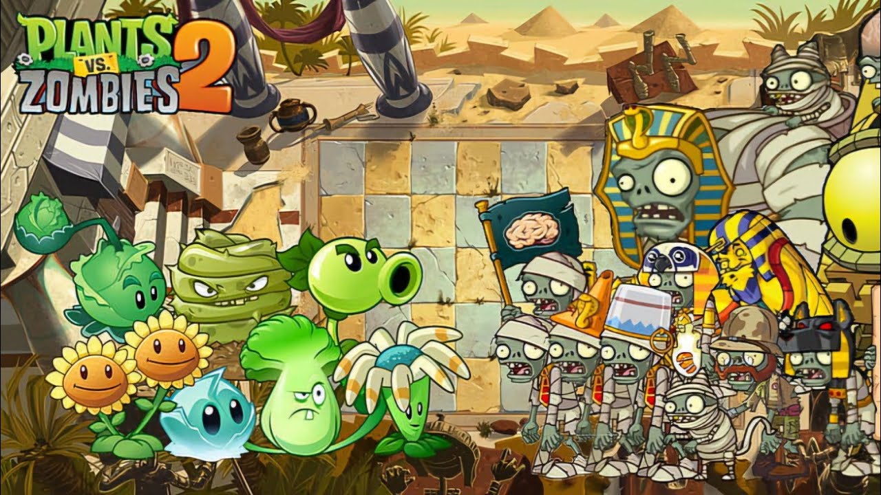 Plants vs. Zombies 2 Ancient Egypt (All Levels)