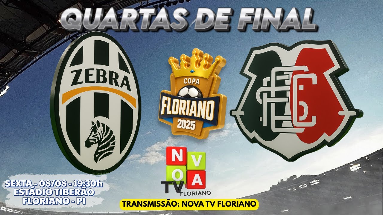 QUARTAS DE FINAL - Copa Floriano 2025 AO VIVO | Zebra x Santa Cruz - AO VIVO