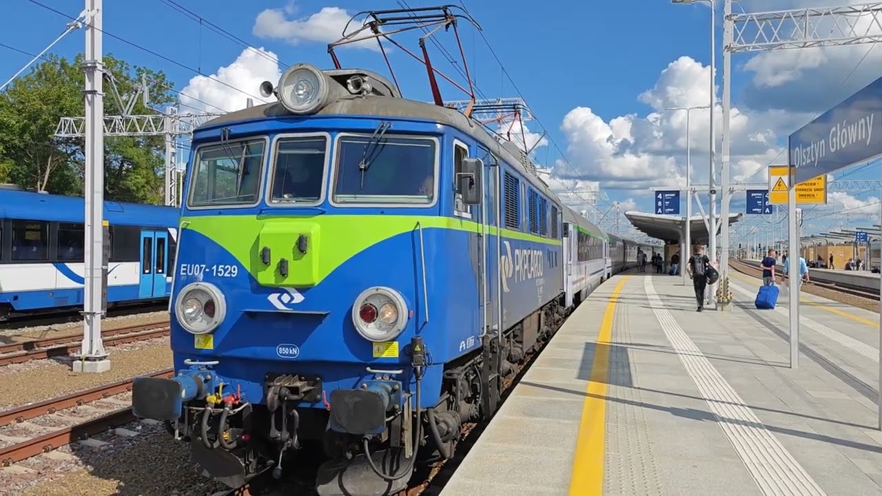 IC 58106 Gryf odjeżdża do Szczecin Gł&oacute;wny z Olsztyna Gł&oacute;wnego
