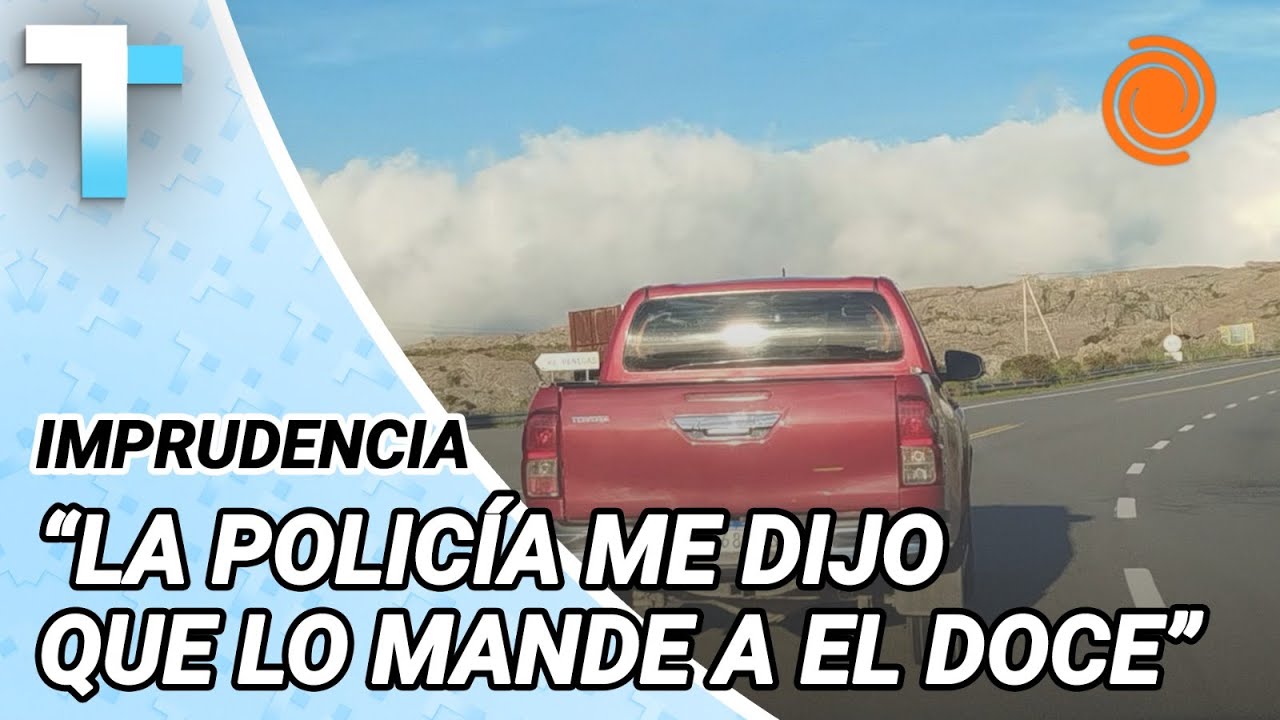 Filmó a una mujer que pasó en DOBLE LÍNEA AMARILLA en las Altas Cumbres
