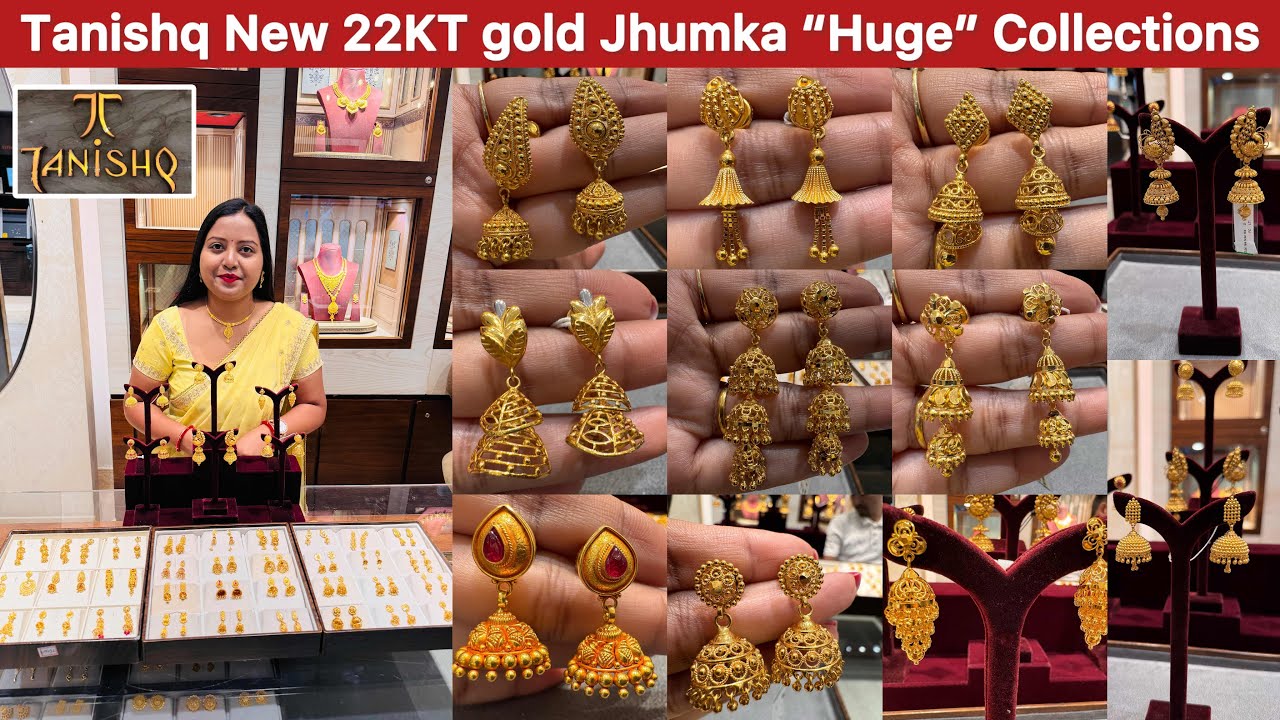 Tanishq😲New gold Jhumka &ldquo;Huge&rdquo; collections for Festive special & Dhanteras ✨💛| Jhumka&rsquo;s | Earrings 