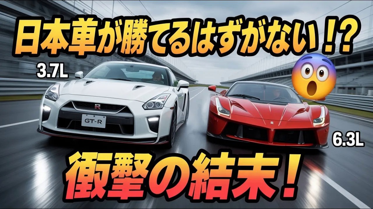 【ゆっくり解説】日産GT-R vs フェラーリ！排気量差を超える意外な勝者とは…？