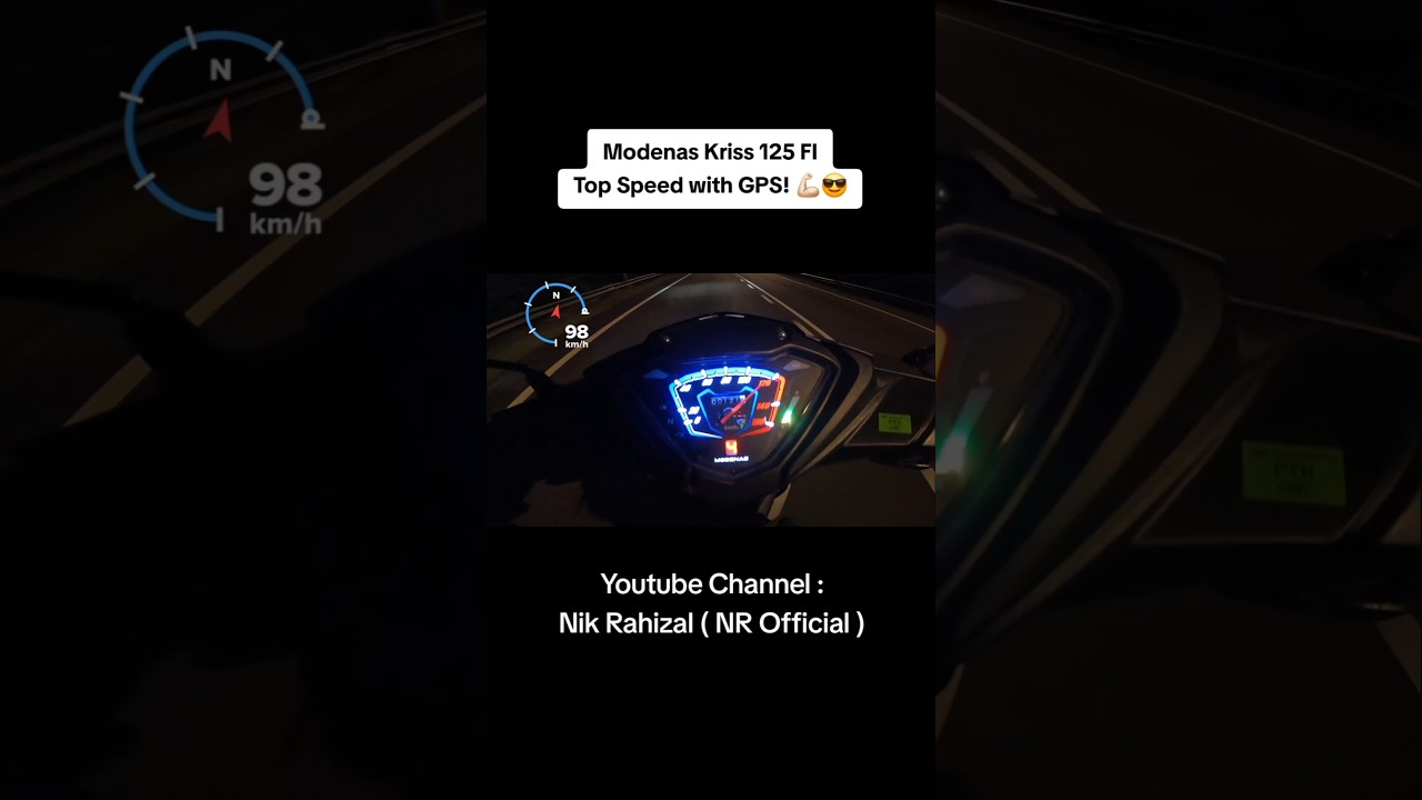 Modenas Kriss 125 FI Top Speed with GPS! 💪🏻😎