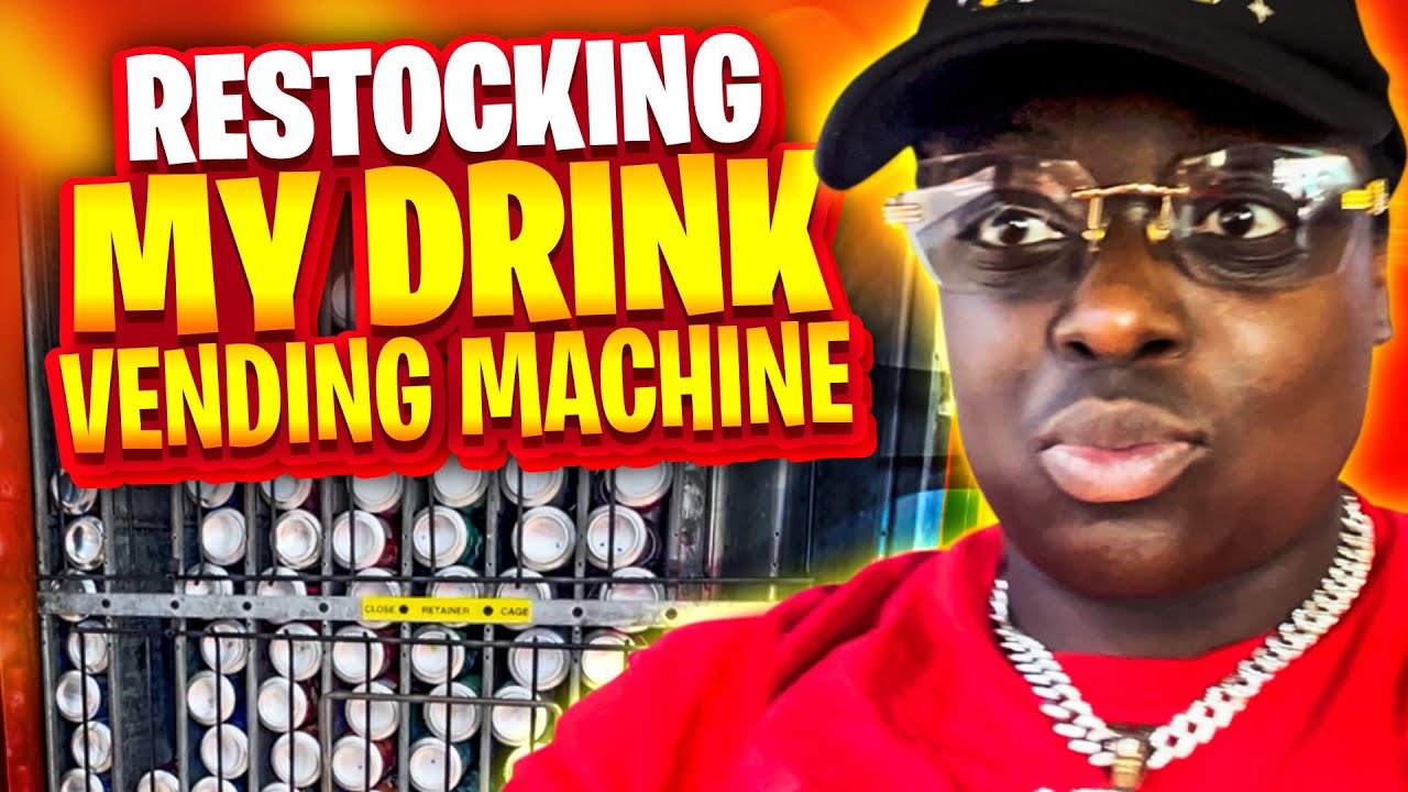 RESTOCKING MY DRINK VENDING MACHINE + HAVING LUNCH AT KFC 🍗 SHOUID I GO UP ON MY DRINKS OR NAH 🤔