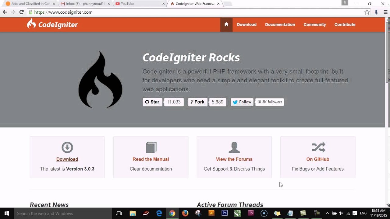 Codeigniter| How to install Codeigniter on localhost Wampserver 2.5 windows 10 [2015]