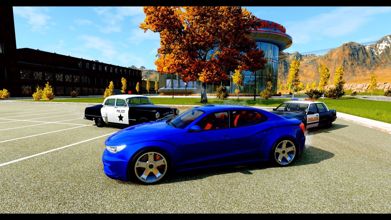 The chase with the police #2 - BeamNG drive