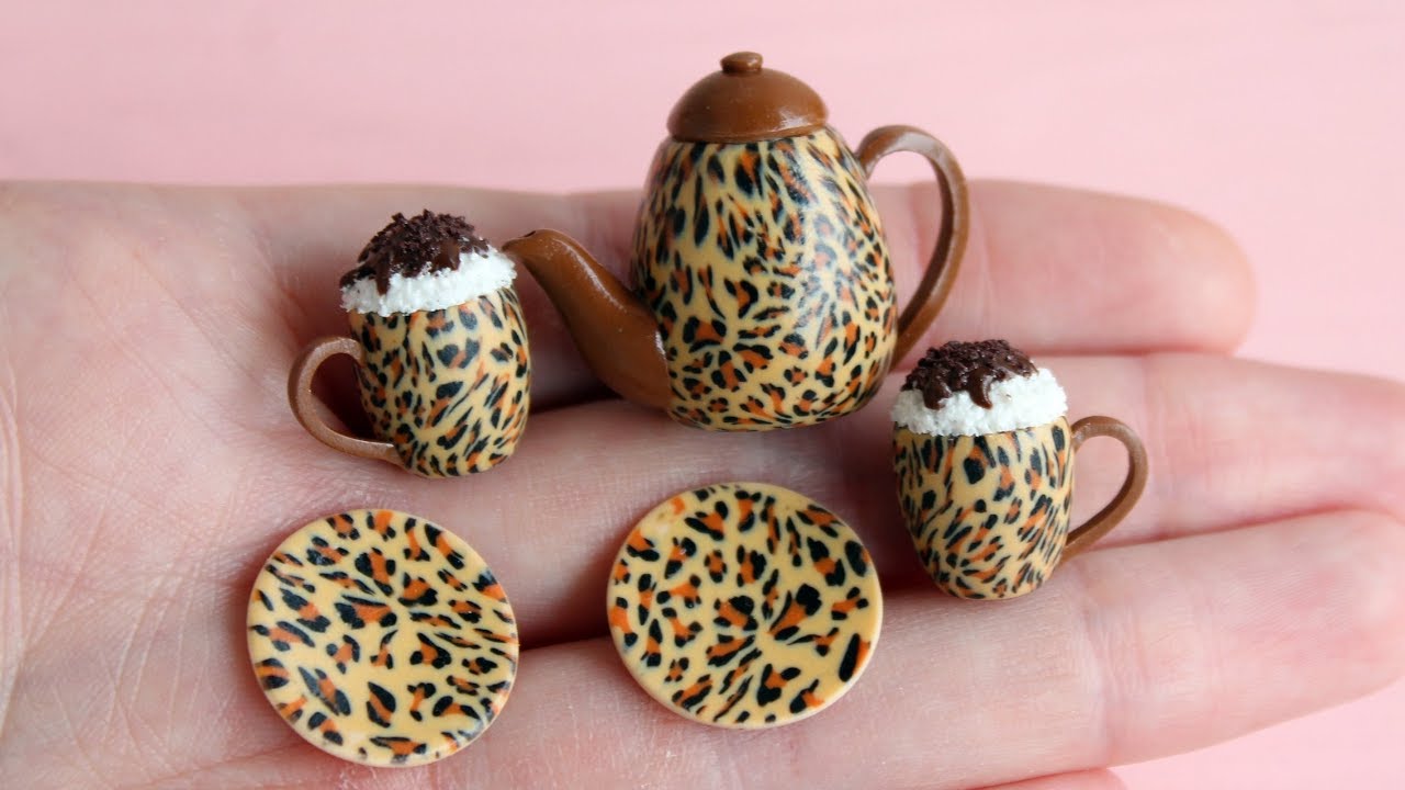 Miniature cookware set. Polymer clay. Tutorial. DIY. Миниатюрная посуда из полимерной глины.