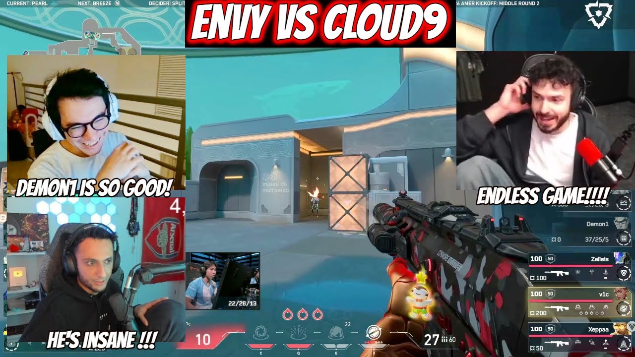 MIBR Zekken, FNS & Tarik React to ENVY vs C9 Best Moments in VCT Kickoff ( Map 1 & 2 )