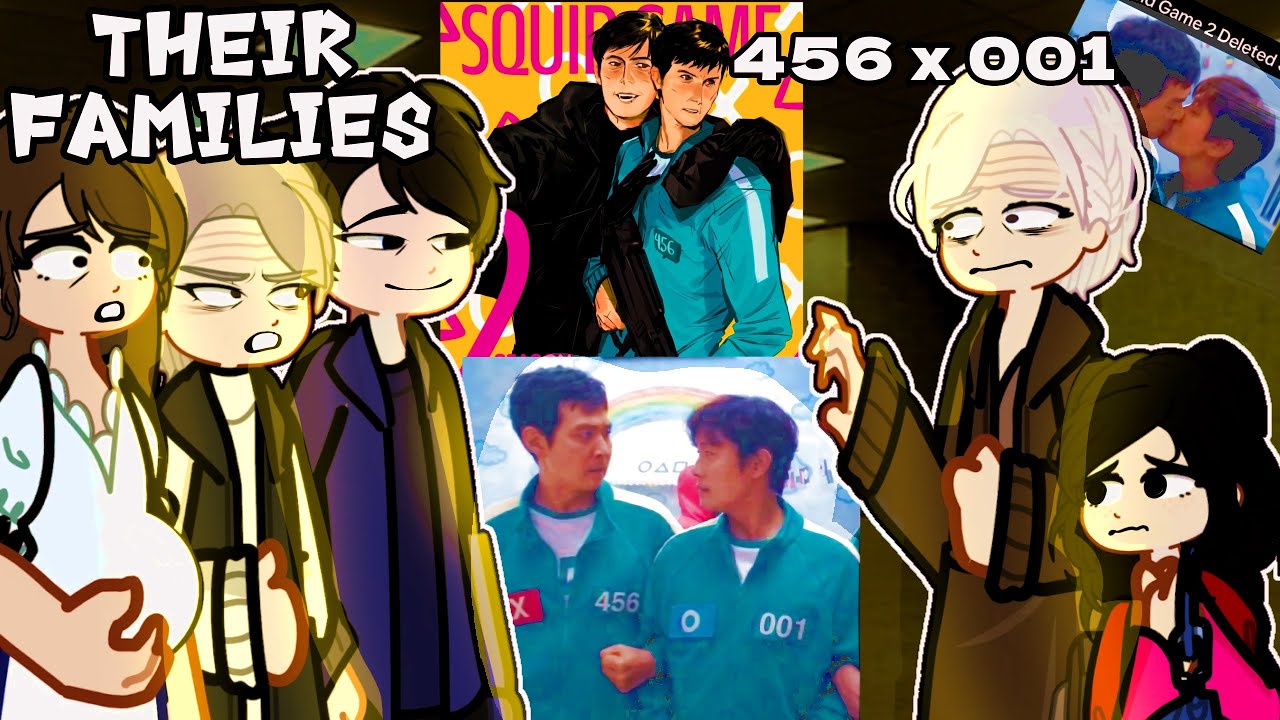 THEIR FAMILIES (+extra) SQUID GAME react to 001 x 456 / GI HUN X FRONTMAN🦑🎯💸Gacha Netflix #squidgame