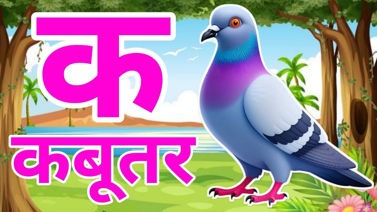 क से कबूतर - अ से अनार a se anar k se kabutar | Hindi varnmala ABCD क से कबूतर | अ से अनार, For Kids