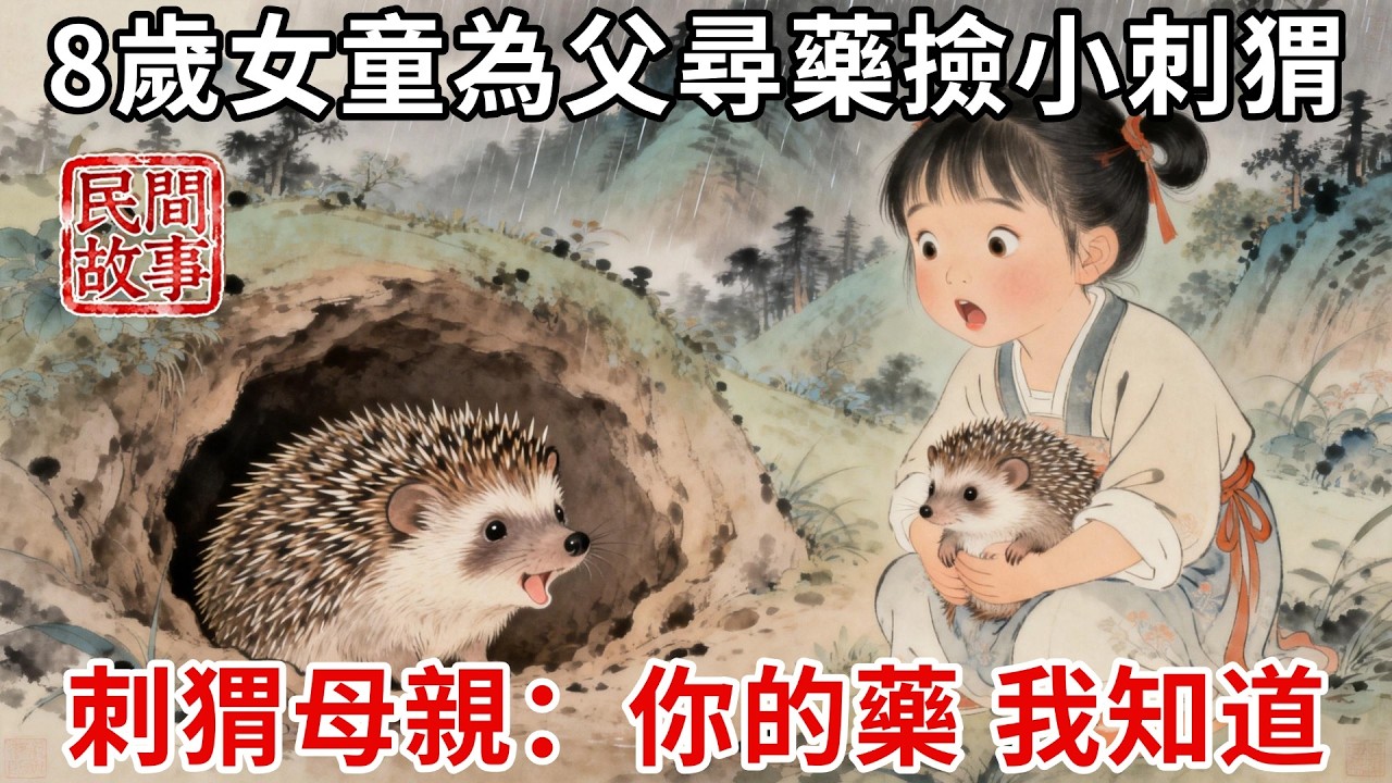8歲女童為父尋藥入深山，路上撿了只小刺猬，遇暴雨困在山洞，洞外刺猬母親竟找來忽然開口：你要找的藥，我知道！#民間故事 #傳統文化 #原創虛構 #華語有聲書 #槐樹下聽書