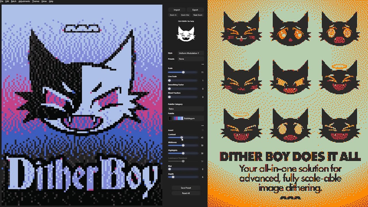 Introducing Dither Boy 4.0! INSANE Retro Color Dithering Effects