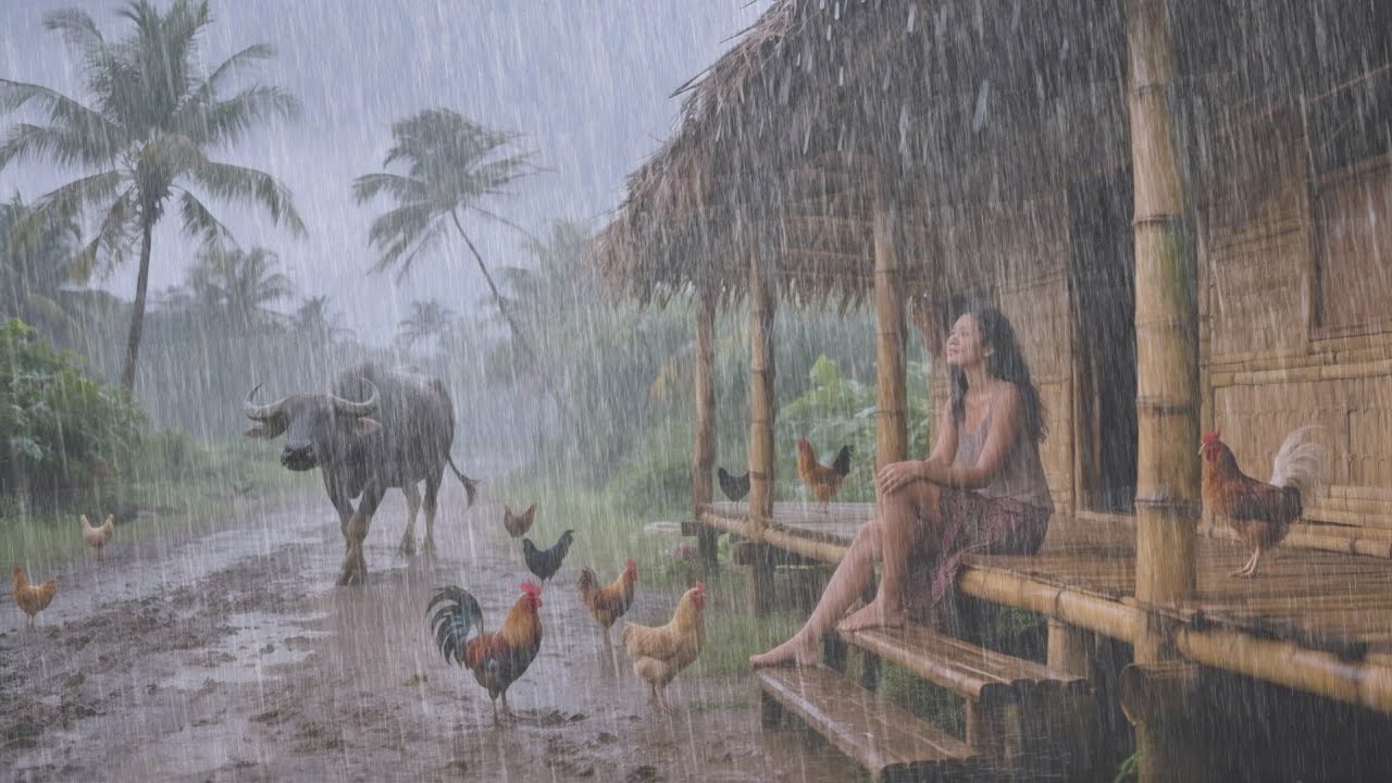 МАТЬ-ПРИРОДА ВЫСТУПАЕТ! МОЩНЫЙ ШТОРМ ОБРУШАЕТ ИНДОНЕЗИЙСКУЮ ДЕРЕВНЮ