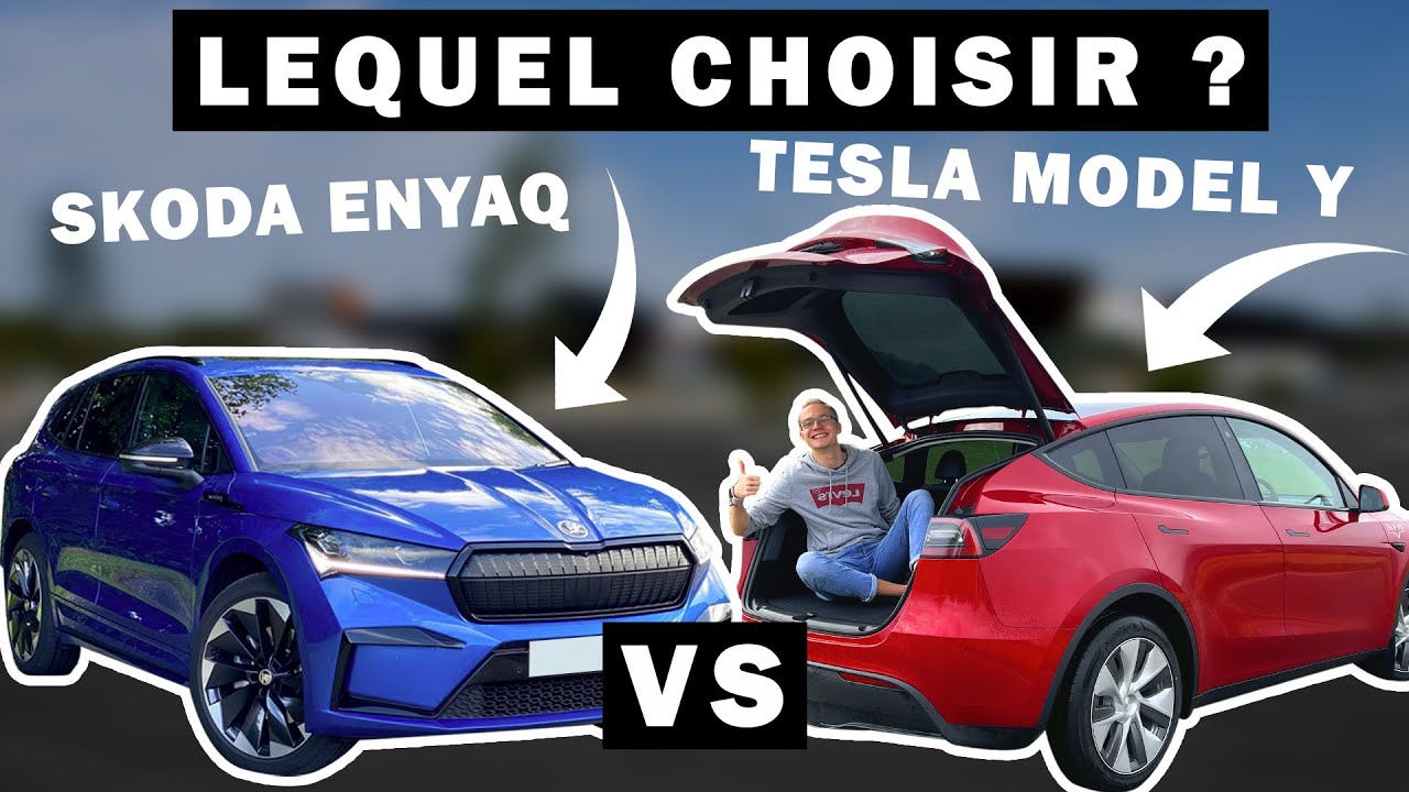 SKODA ENYAQ vs TESLA MODEL Y: Lequel choisir? Comparaison complète!